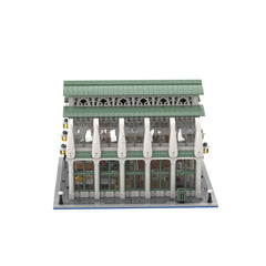 1558PCS Market Hall MOC Building Block Bricks |MocPixel