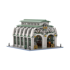 1558PCS Market Hall MOC Building Block Bricks |MocPixel