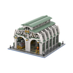 1558PCS Market Hall MOC Building Block Bricks |MocPixel