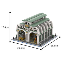 1558PCS Market Hall MOC Building Block Bricks |MocPixel