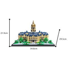2516PCS Golden Dome - University Of Notre Dame MOC Building Block Bricks |MocPixel