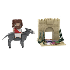 Jesus Series - Crucifixion/Rode The Donkey Into Jerusalem/  Wearing A Crown Of Thorns MOC Building Block Bricks |MocPixel