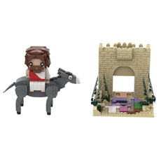 Jesus Series - Crucifixion/Rode The Donkey Into Jerusalem/  Wearing A Crown Of Thorns MOC Building Block Bricks |MocPixel