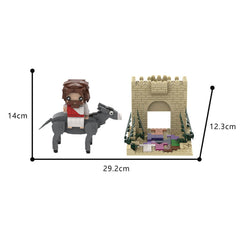Jesus Series - Crucifixion/Rode The Donkey Into Jerusalem/  Wearing A Crown Of Thorns MOC Building Block Bricks |MocPixel