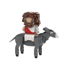 Jesus Series - Crucifixion/Rode The Donkey Into Jerusalem/  Wearing A Crown Of Thorns MOC Building Block Bricks |MocPixel
