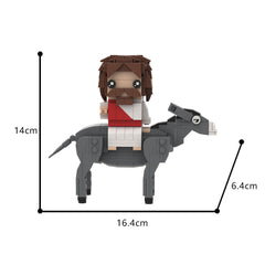 Jesus Series - Crucifixion/Rode The Donkey Into Jerusalem/  Wearing A Crown Of Thorns MOC Building Block Bricks |MocPixel