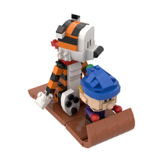Calvin And Hobbes Sled MOC Building Block Bricks |MocPixel