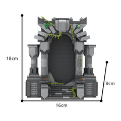 496PCS Forgotten Portal - A Phone Animated Terrain Piece For Your Fantasy Setting MOC Building Block Bricks |MocPixel