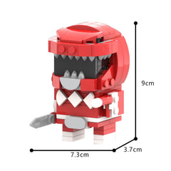115PCS Red Power Brickheadz MOC Building Block Bricks |MocPixel