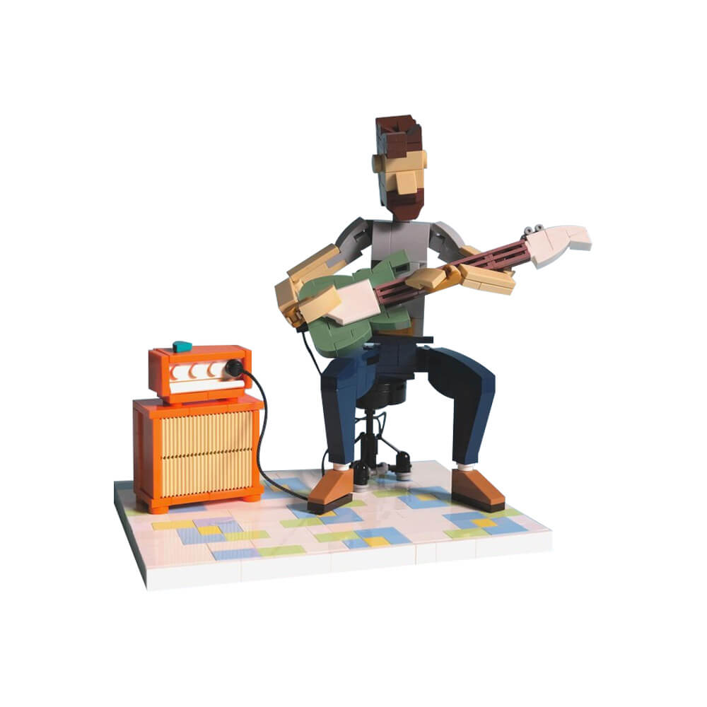 341PCS Jam Session Guitarist MOC Building Block Bricks |MocPixel