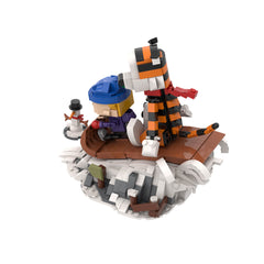Calvin And Hobbes Sled MOC Building Block Bricks |MocPixel
