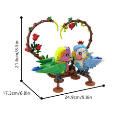 564PCS Lovebirds MOC Building Block Bricks |MocPixel