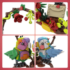 564PCS Lovebirds MOC Building Block Bricks |MocPixel