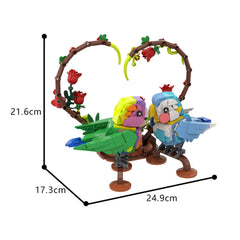 564PCS Lovebirds MOC Building Block Bricks |MocPixel