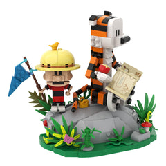 424PCS Calvin And Hobbs Rock MOC Building Block Bricks |MocPixel