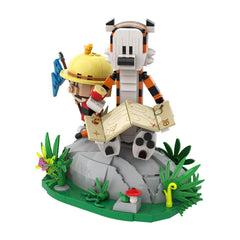 424PCS Calvin And Hobbs Rock MOC Building Block Bricks |MocPixel