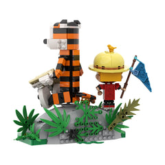 424PCS Calvin And Hobbs Rock MOC Building Block Bricks |MocPixel