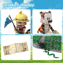 424PCS Calvin And Hobbs Rock MOC Building Block Bricks |MocPixel