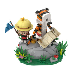 424PCS Calvin And Hobbs Rock MOC Building Block Bricks |MocPixel