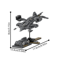 402PCS Micro Size Ud-4L Cheyenne Dropship(Landing Position)With Nano M577 Apc MOC Building Block Bricks |MocPixel
