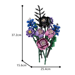 702PCS Flower MOC Building Block Bricks |MocPixel