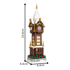 340PCS Christmas Street Clock - Winter Village Advent Calendar MOC Building Block Bricks |MocPixel