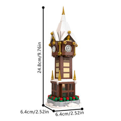 340PCS Christmas Street Clock - Winter Village Advent Calendar MOC Building Block Bricks |MocPixel