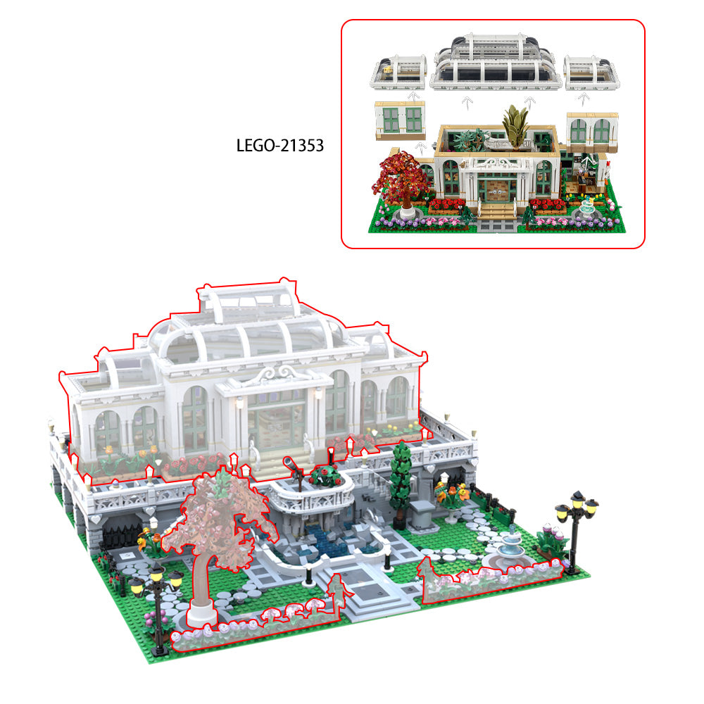 2402PCS Grand Botanic Palace Garden MOC Building Block Bricks |MocPixel