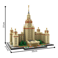 2954PCS Moscow State University 1:800 Scale (M. V. Lomonosov University) MOC Building Block Bricks |MocPixel