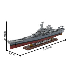 1683PCS Iowa Class Battleship Uss Missouri MOC Building Block Bricks |MocPixel