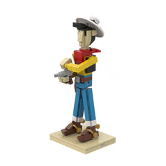 Luke with Lucky Cactus/ Rantanplan/ Jolly Jumper/ Dalton MOC Building Block Bricks |MocPixel