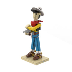 Luke with Lucky Cactus/ Rantanplan/ Jolly Jumper/ Dalton MOC Building Block Bricks |MocPixel