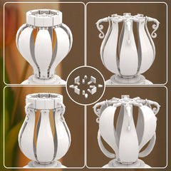 104PCS 4 in 1 White Vase MOC Building Block Bricks |MocPixel