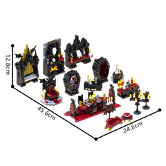 Vampire Throne/ Vampire Furniture Full Pack- Halloween Medieval Dnd Scenery Props MOC Building Block Bricks |MocPixel