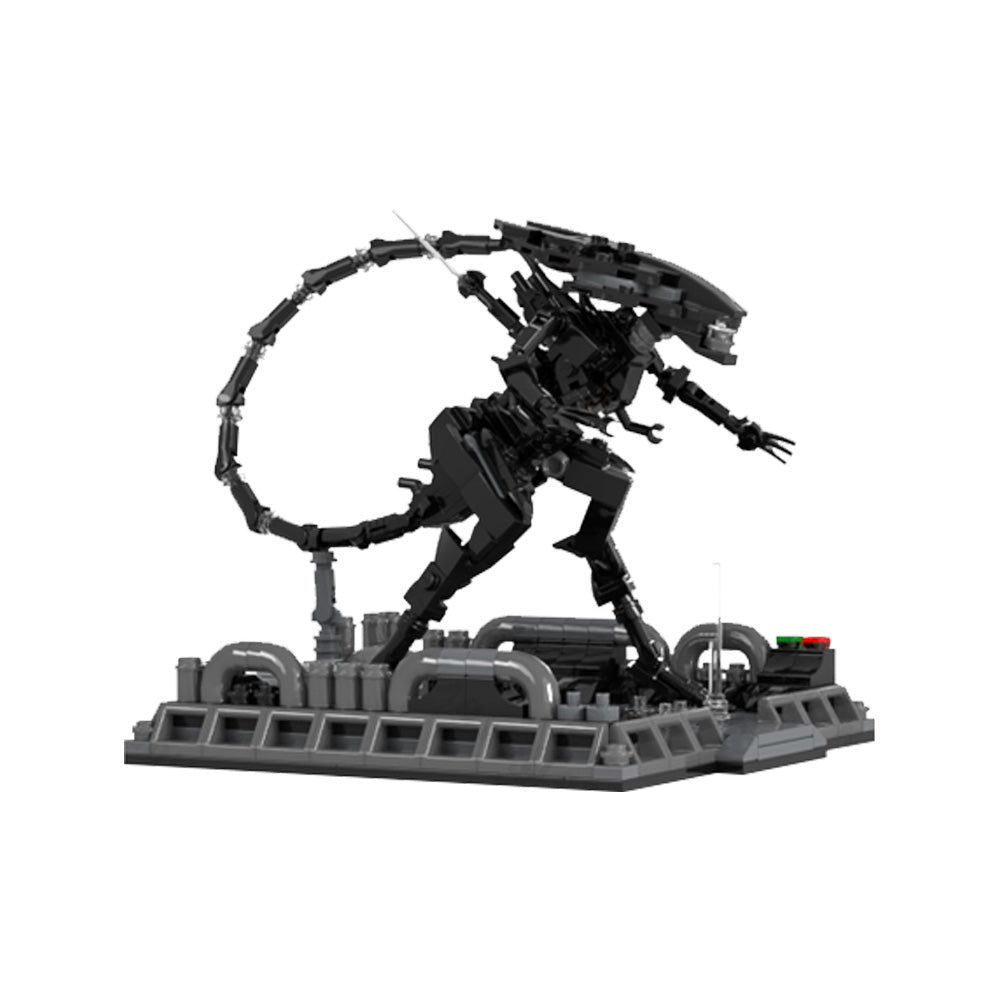 450PCS Aliens Micro Diorama Series : Xenomorph Queen MOC Building Block Bricks |MocPixel