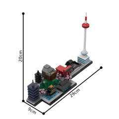 492PCS Kyoto Skyline MOC Building Block Bricks |MocPixel