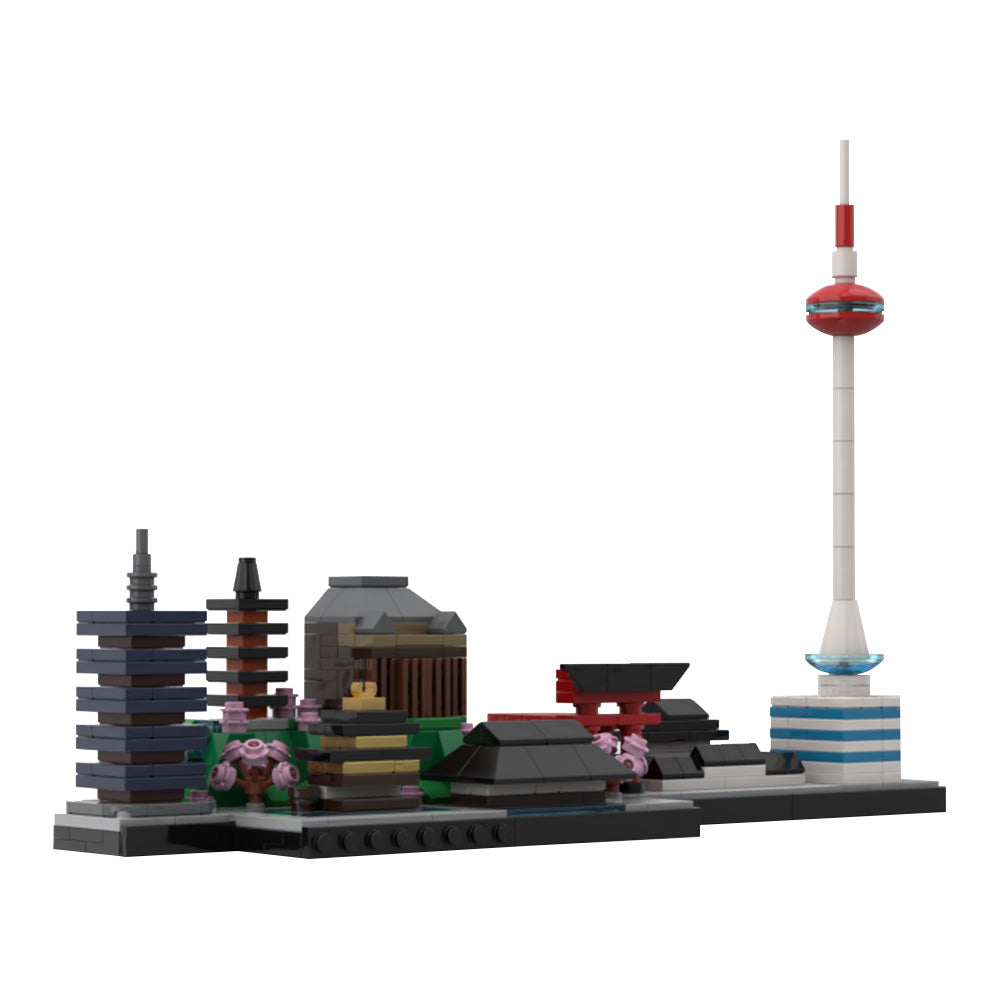 492PCS Kyoto Skyline MOC Building Block Bricks |MocPixel