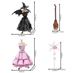 253PCS Skirt of the Magic Witch MOC Building Block Bricks |MocPixel
