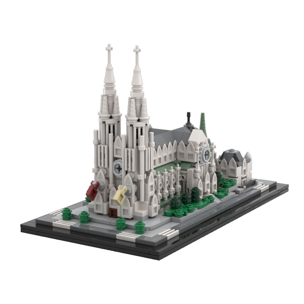 843PCS St. Patrick'S Cathedral 1:800 MOC Building Block Bricks |MocPixel