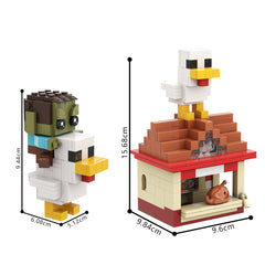 Chicken Jockey/ Steve's Lava Chicken MOC Building Block Bricks |MocPixel