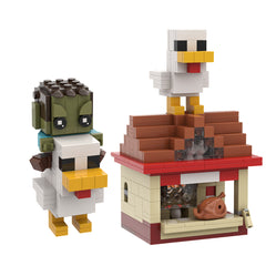 Chicken Jockey/ Steve's Lava Chicken MOC Building Block Bricks |MocPixel
