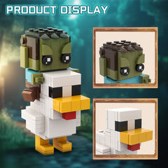 Chicken Jockey/ Steve's Lava Chicken MOC Building Block Bricks |MocPixel