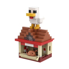 Chicken Jockey/ Steve's Lava Chicken MOC Building Block Bricks |MocPixel