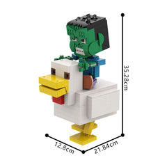 Chicken Jockey/ Steve's Lava Chicken MOC Building Block Bricks |MocPixel