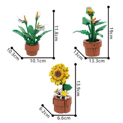 Small Potted Plants Series MOC Building Block Bricks |MocPixel