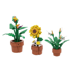 Small Potted Plants Series MOC Building Block Bricks |MocPixel