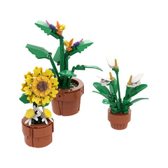Small Potted Plants Series MOC Building Block Bricks |MocPixel