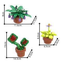 Small Potted Plants Series MOC Building Block Bricks |MocPixel