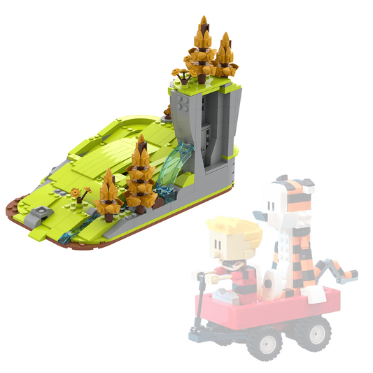 436pcs Hillside Stand For Calvin And Hobbs Wagon MOC Building Block Bricks |MocPixel 1000
