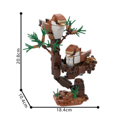 404PCS Two Little Birds MOC Building Block Bricks |MocPixel